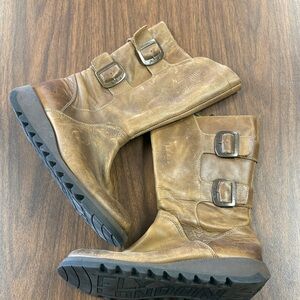 Fly London Brown Ankle Boots with Buckles